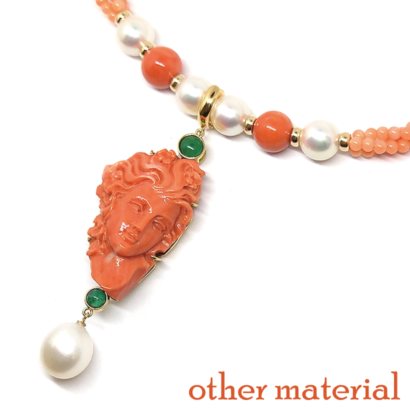 印象的なカラーコントラストの珊瑚ネックレス – 柳澤商会 ジュエリー