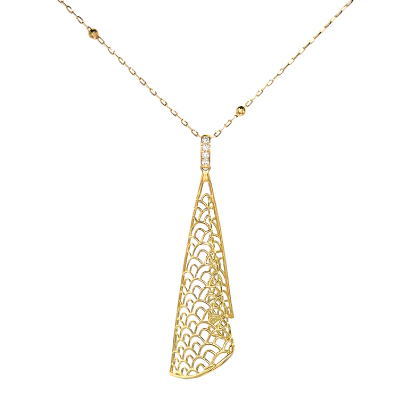 青海波のドレープネックレス