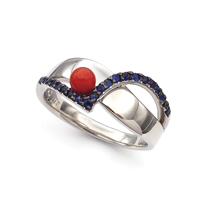 スタイリッシュ珊瑚リング