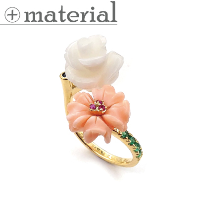 2つのカラフルフラワーリング