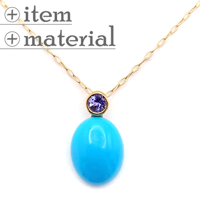 12月誕生石コンビのシンプルネックレス