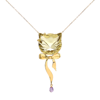 にゃんこの切子細工ネックレス!!!